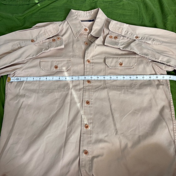 Polo Ralph Lauren Shirt Hawaii Naval Air Base Tan Button Up Safari Military - Picture 11 of 16